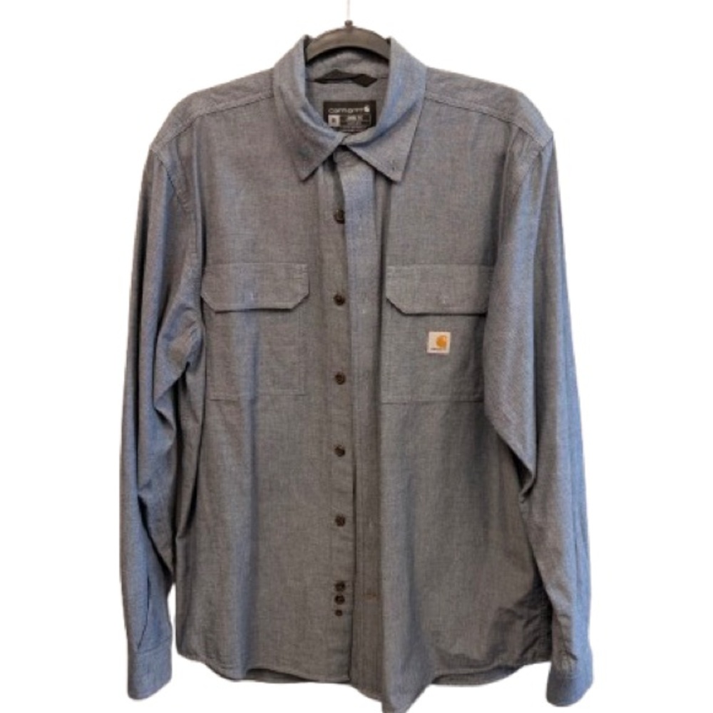Carhartt Men's Blue Button-Up Shirt